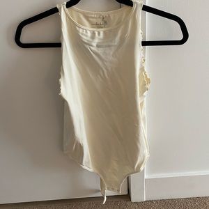 Free People scalloped tank top body suite.